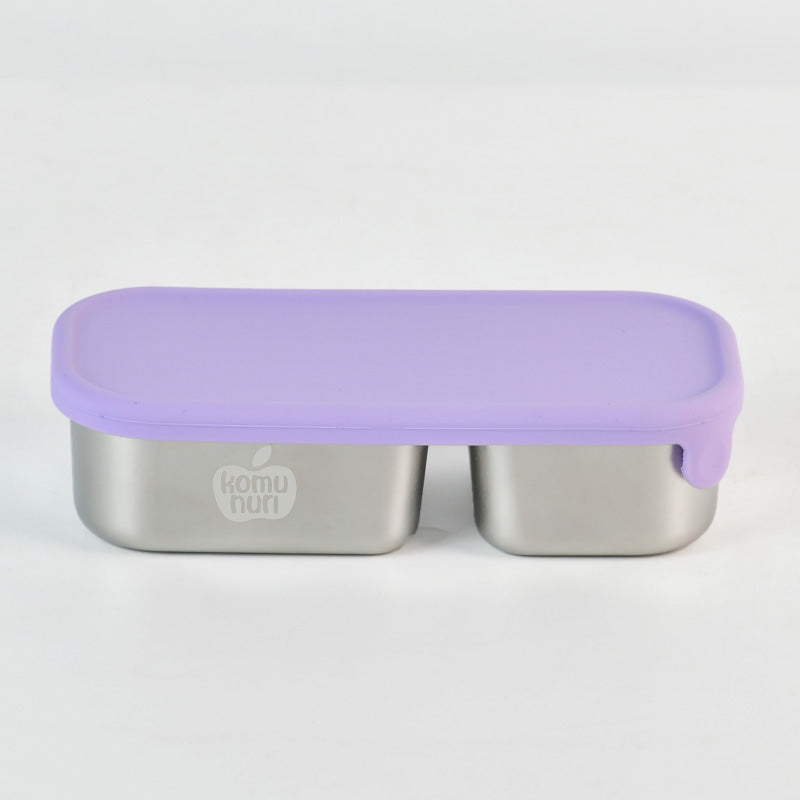 Bundle - Komunuri Leakproof Stainless Steel Bento Lunch Box & Stainless Steel Snack Box - Lavender