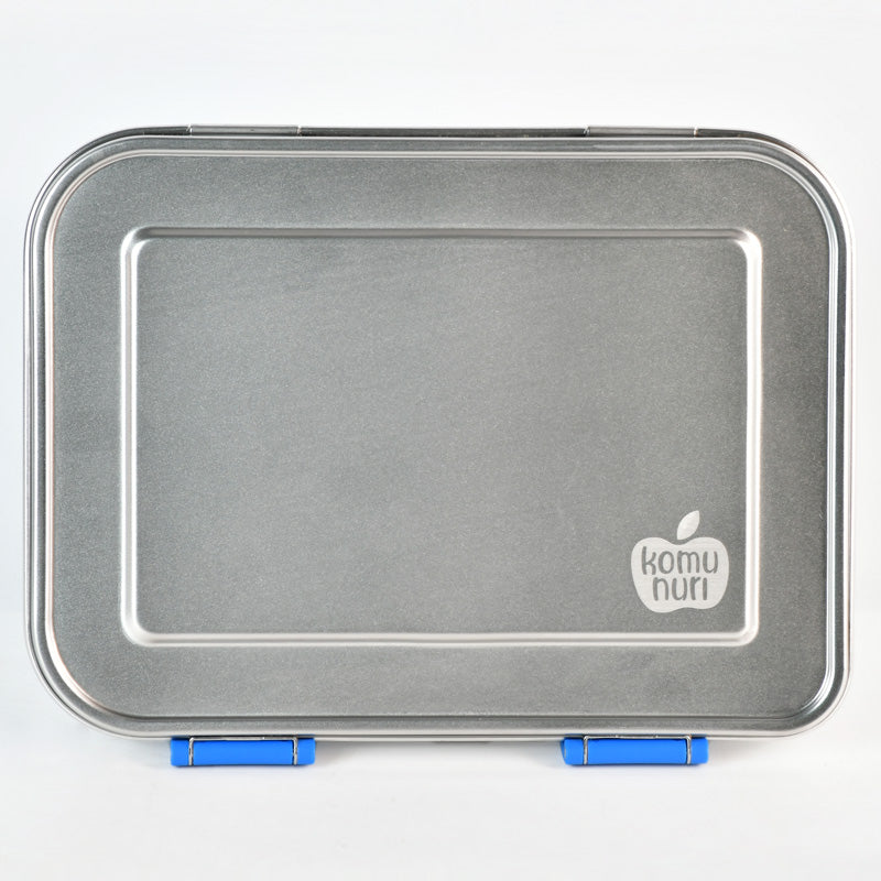 Komunuri Leakproof Stainless Steel Bento Lunch Box - 3 Compartments - Electric Blue