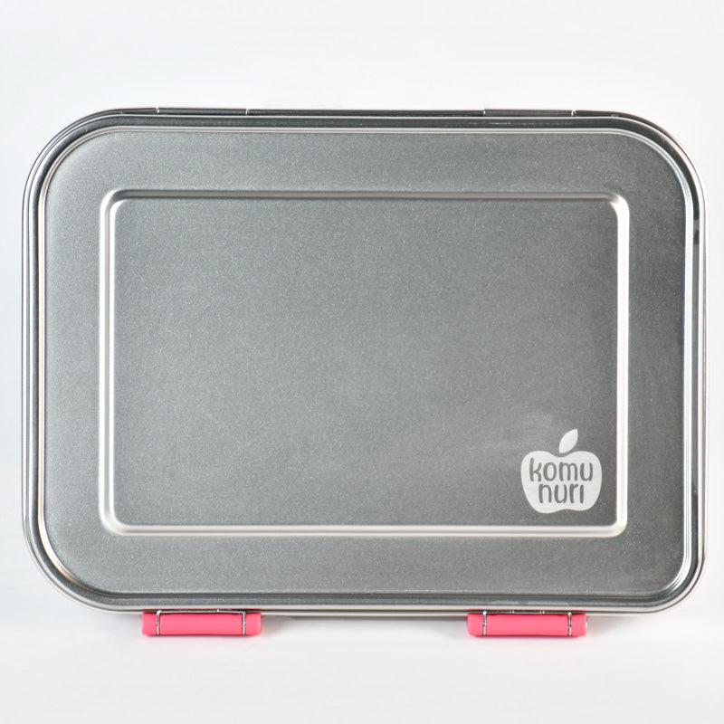Bundle - Komunuri Leakproof Stainless Steel Bento Lunch Box & Stainless Steel Snack Box - Bubblegum Pink