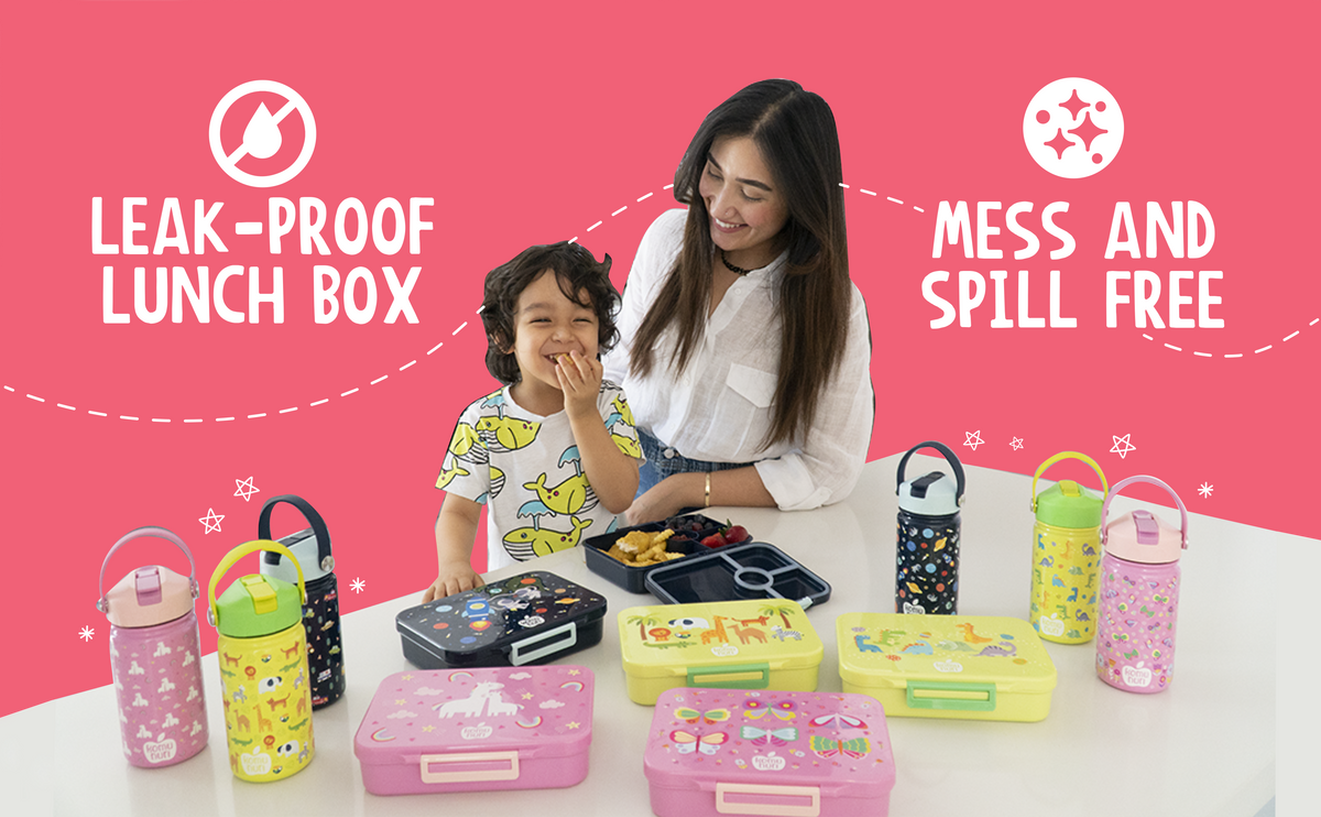 Premium Tritan LeakProof Bento Lunch Box - 4 or 5 Compartments - Glitter -  Pink