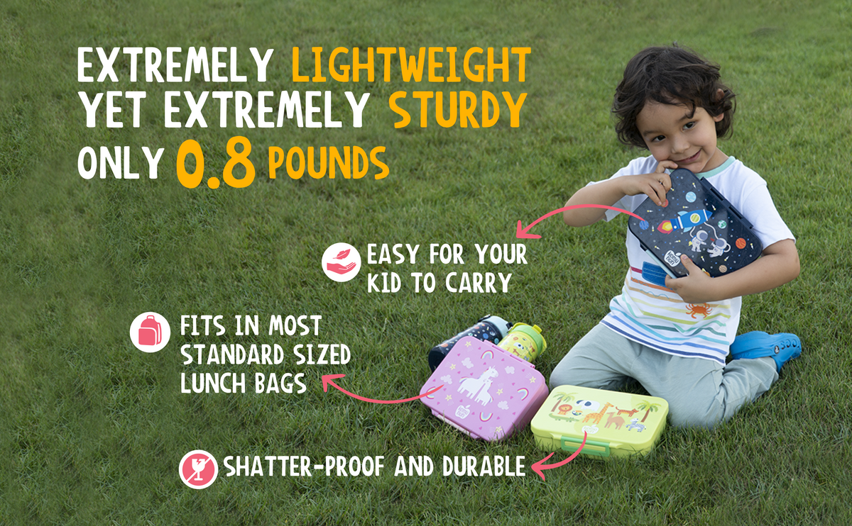 Premium Tritan LeakProof Bento Lunch Box - 4 or 5 Compartments - Glitter -  Pink