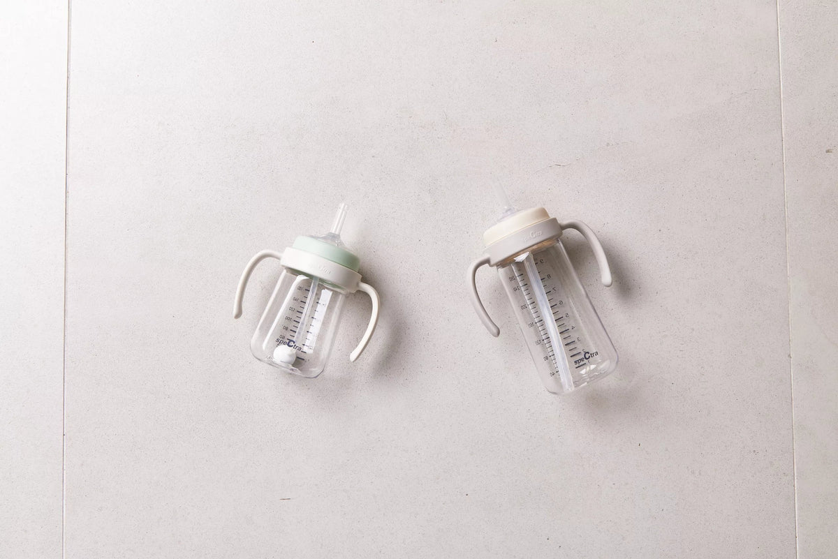 Spectra Leak Proof Straw Bottle - PA Baby Bottle Cream Mint 260 ML