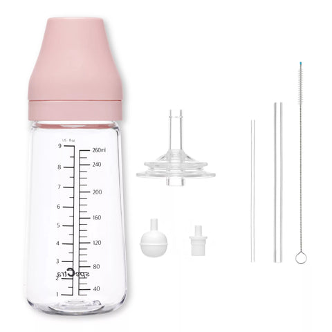 Spectra Leak Proof Straw Bottle - PA Baby Bottle Cream Pink 260 ML